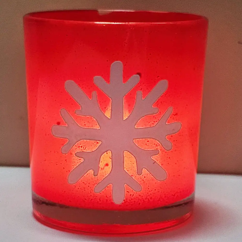 Christmas themed tealight holder for a warm holiday